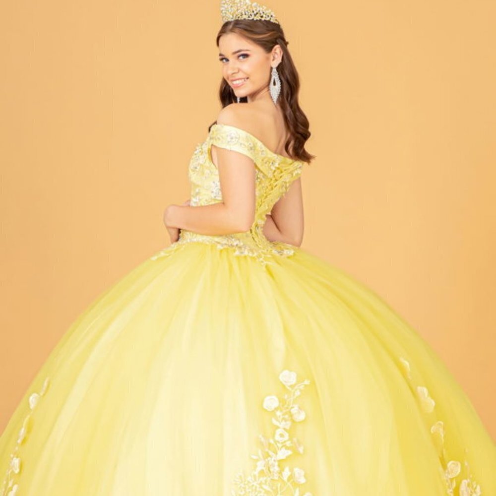 NEW LONG MESH OFF SHOULDER SLEEVELESS EMBROIDERED DRESS WITH LACED BACK GL2802